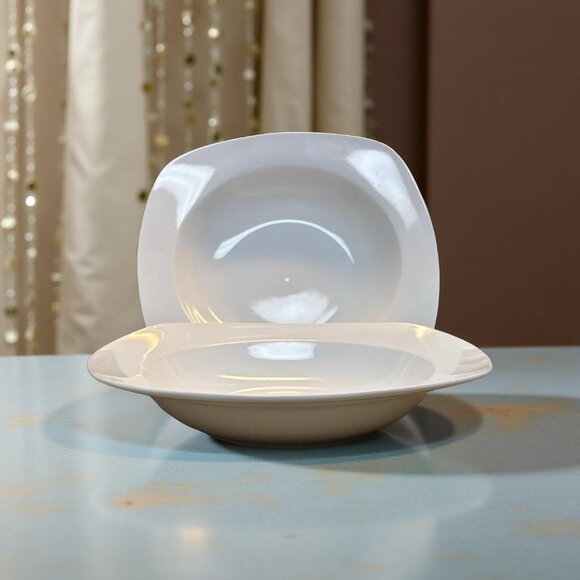 Royal Worcester Neo-Classic White Soup / Pasta Bowls 9” – Set of 2 – Porcelain - Picture 1 of 4